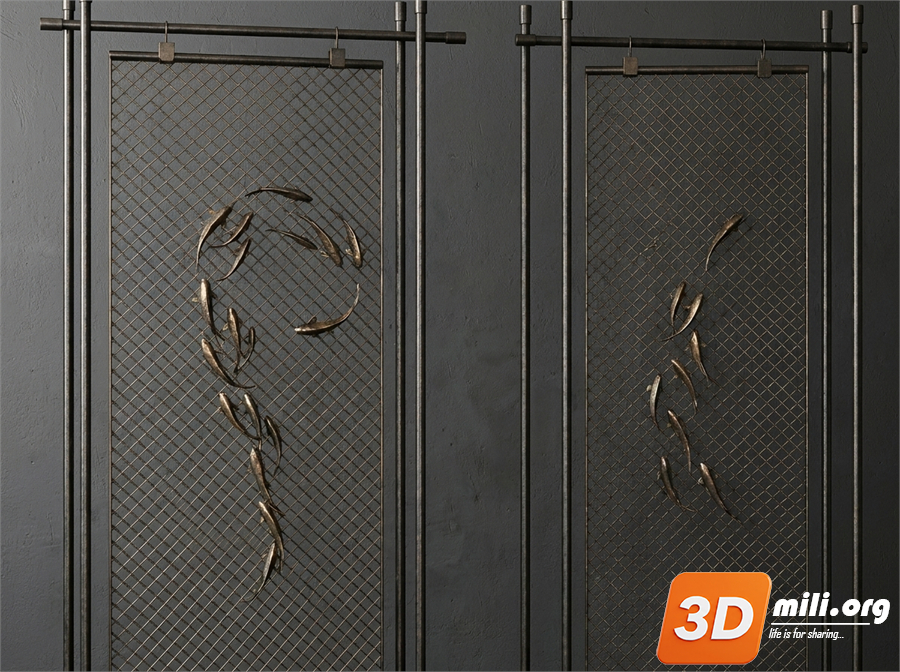 Folding screen Skp Files 